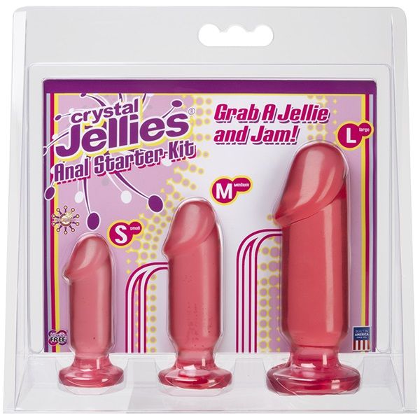 Work your way up to backdoor bliss, with the Crystal Jellies... Doc Johnson - Crystal Jellies - Anal Starter Pink photo-2