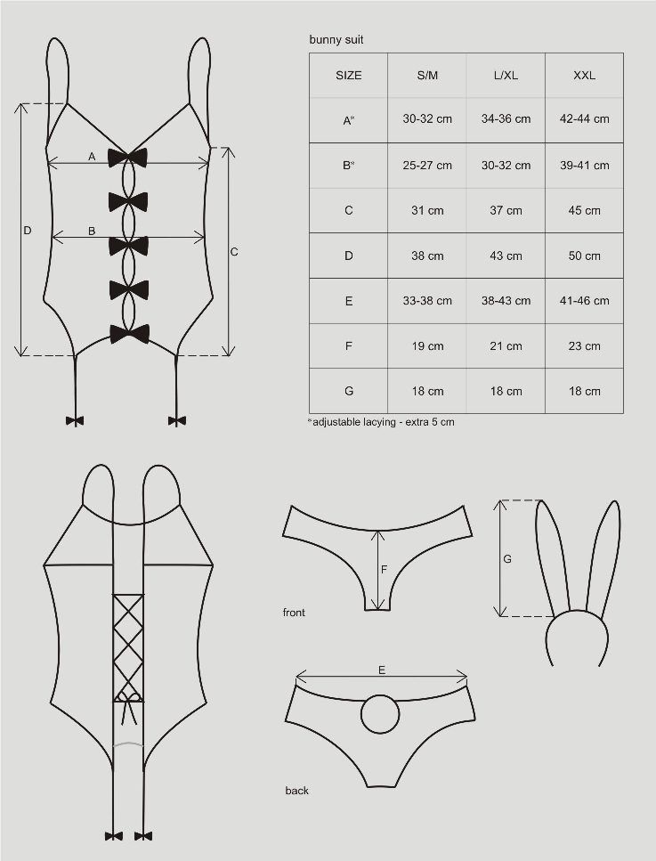 Naughty and incredibly sexy bunny? That’s you! Put on this p... Obsessive - Bunny Suit Costume - Black - S/M photo-9