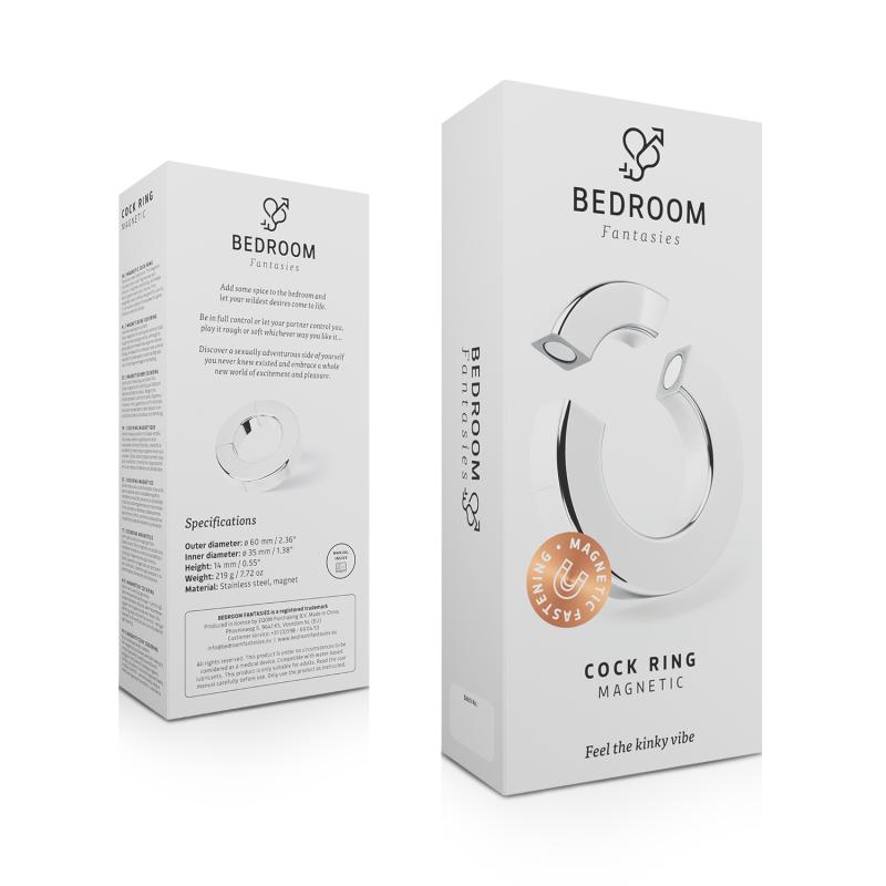Bedroom Fantasies - Magnetic Cock Ring - Silver photo-4