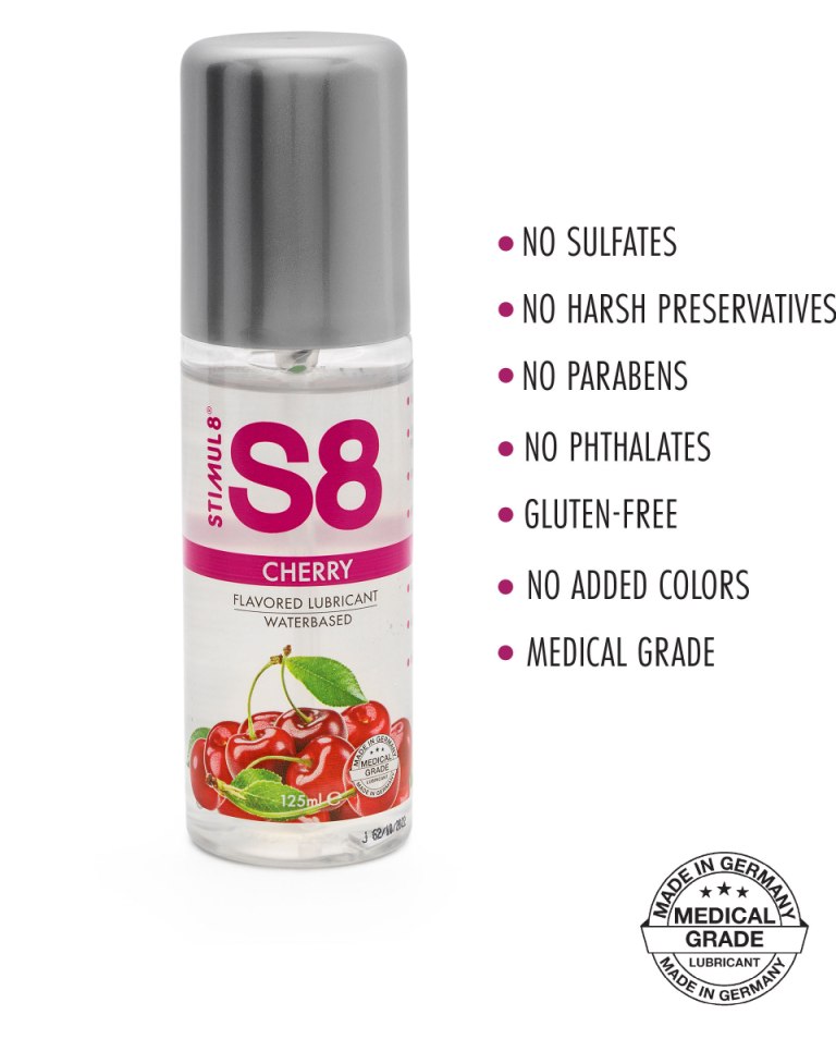The premium Waterbase Flavored lubricant by S8 is a deliciou... S8 - WB Cherry Flavored Lube - 125ml photo-2