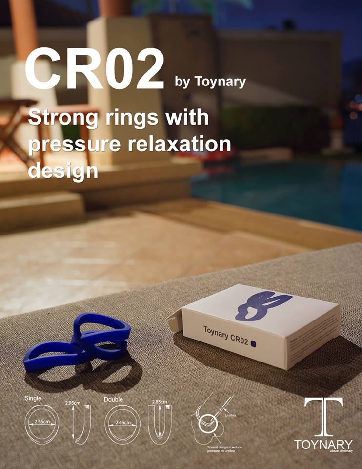 This set of Toynary cock rings are very Strong! Made of medi... Toynary - CR02 Cock Rings - Blue photo-5