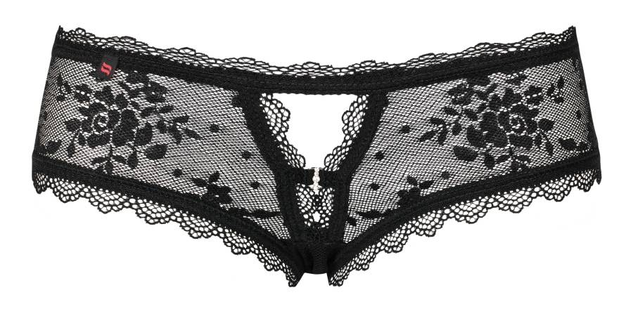 Let us tell you our little secret: ultra feminine, black Beh... Obsessive - Behindy Shorties - Black - L/XL photo-7
