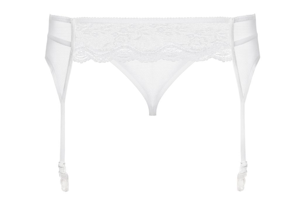 That's you! Wearing this incredible garter belt you'... Obsessive - Charms Garter Belt & Thong - White - XXL photo-8