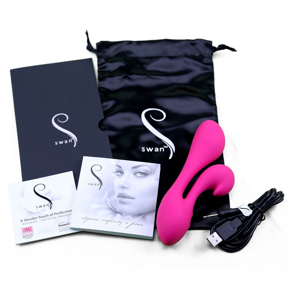 Captivating your attention, the Swan Silhouette was inspired... Swan - The Silhouette Swan Vibrator - Pink photo-6
