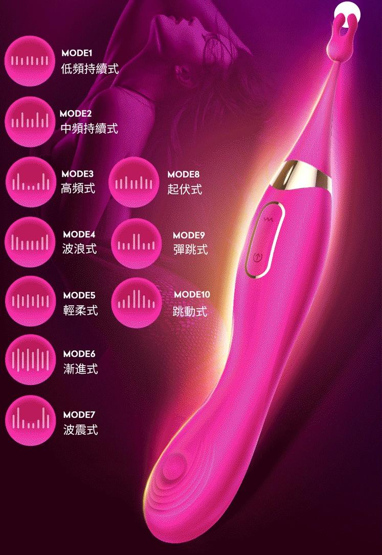 Dual motors with flapping and vibrating replaceable vibrator... Erocome - Dorado - Deep Rose photo-10