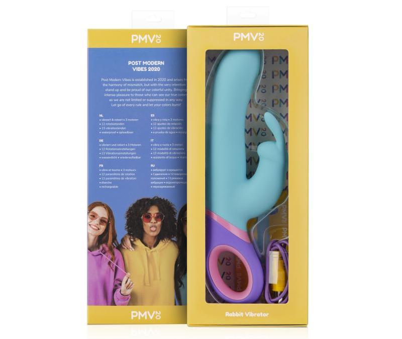 Meta is a colourful addition to the rabbit vibrator collecti... PMV20 - Meta Rabbit Vibrator - Blue photo-9