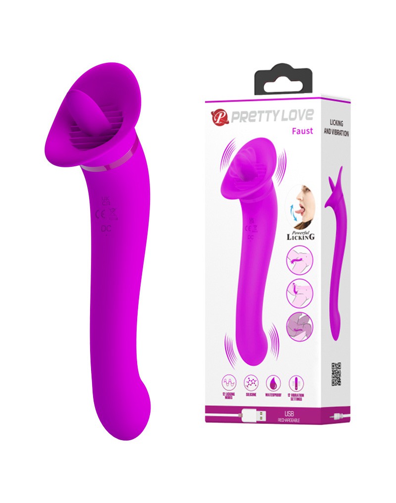 This vibrator and oral sex stimulator provides the user with... Pretty Love - Oral Sex Stimulator Faust - Pink photo-11
