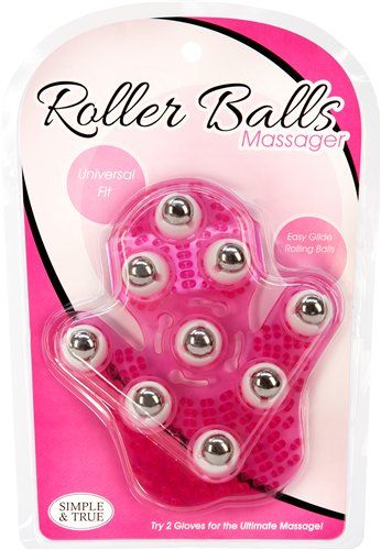Simple & True - Roller Ball Massage Glove - Pink photo