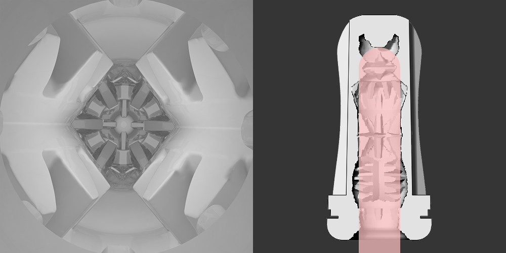 This is a kind of extreme polygon friction stimulation that ... Drywell - Knight Masturbator - Clear photo-3