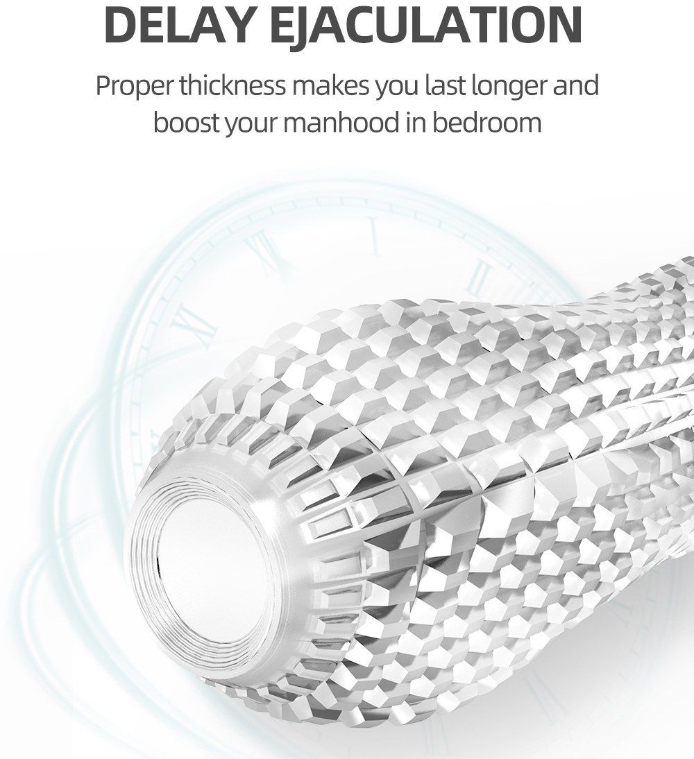 Japanese medical TPE, durable and ultra soft, super easy wea... Drywell - Roman Gladiator Series Sleeve 3 pcs - Clear photo-4