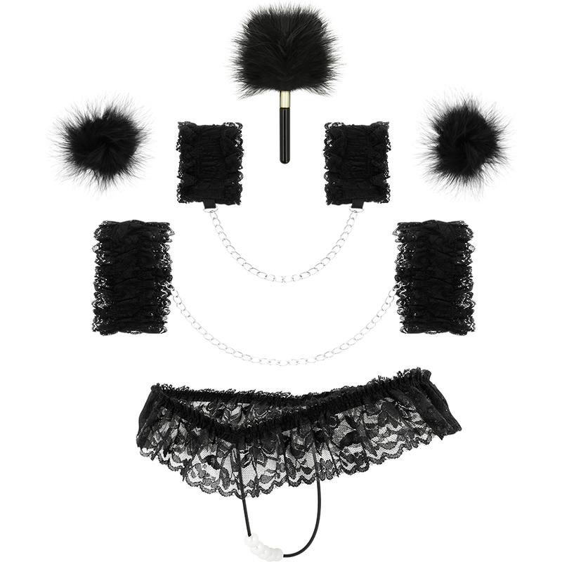 Coquette present you the perfect kit to enhance all your sen... Coquette - Lace Bondage Set Deluxe - Black photo-2