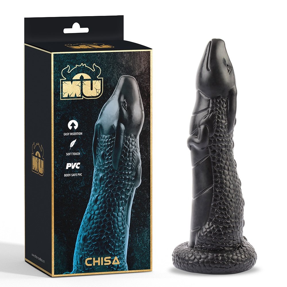 Fantasy Dildo, Suction Cup Base, Phthalate-free.
Material:P... Chisa - Wyrm Baiser Dildo - Black photo-4
