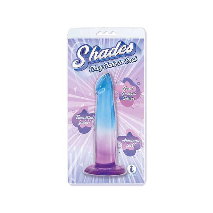 Wow! Shades is G-Spot, P-Spot, spot on!
Shades presents its... Icon Brands - Shades Jelly Dildo S - Blue/Purple photo-2