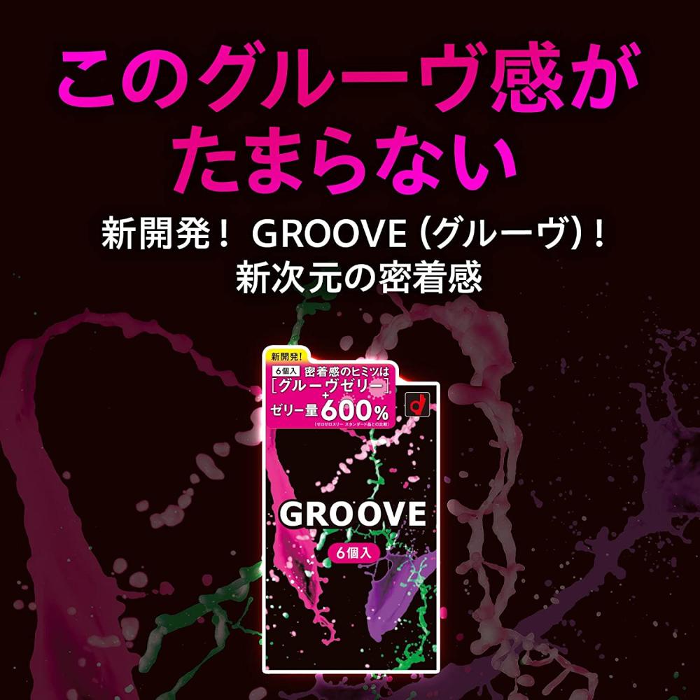 New release GROOVE!
Apply jelly to both the outside and insi... Okamoto - Groove 6's pack photo-3