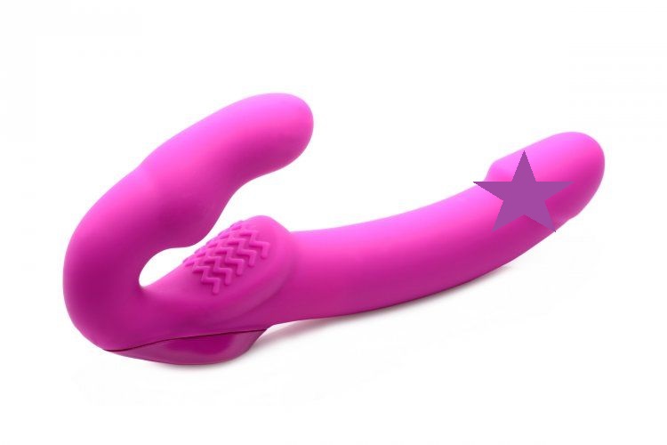 Ensure the satisfaction of both you and your lover with an e... Strap U - Evoke Super Charged Vibrating Strapless Dildo - Pink photo-2