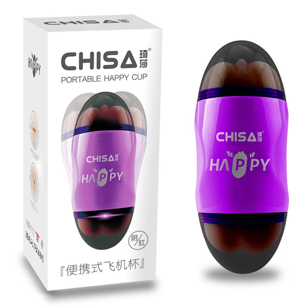 Phthalates Free,Real Feeling, Vibration.
Material:T-Skin Chisa - Happy Cup Pussy & Ass Masturbator - Purple photo-5