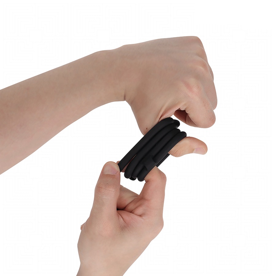 The Addicted Toys Cock Ring with Ball Dividers is designed t... Addicted Toys - Cock Ring w Ball Stretcher - Black photo-3