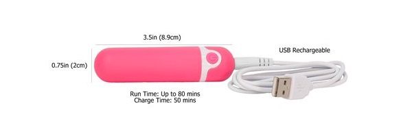 The Wonderlust Purity Sex Toy bullet is pure power! This rec... Wonderlust - Purity Rechargeable Bullet - Pink photo-7