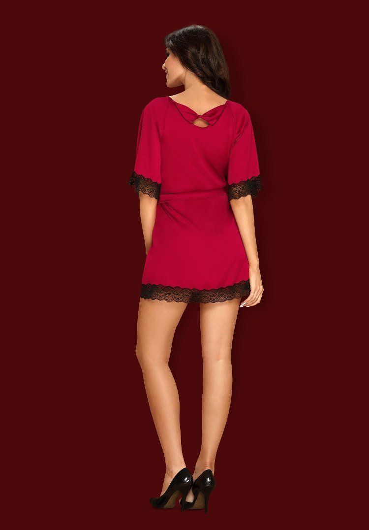 After a lovely night, it's time for a lovely morning! Ar... Obsessive - Sensuelia Robe - Red - L/XL photo-4