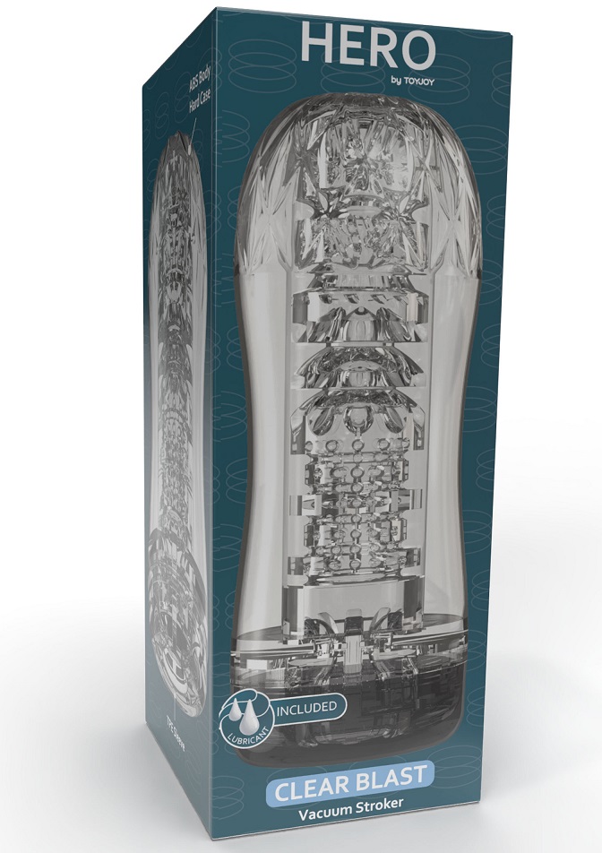 Unleash your inner hero and indulge in self-pleasure with th... ToyJoy - Hero Blast Vacuum Stroker - Clear photo-7