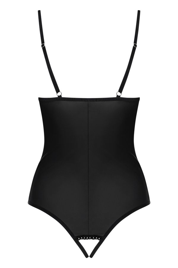 Obsessive - Redella 開檔連身內衣 - 黑色 - S/M 照片-8