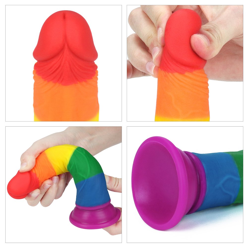 Lovetoy - 7" Prider Dildo - Rainbow photo-11