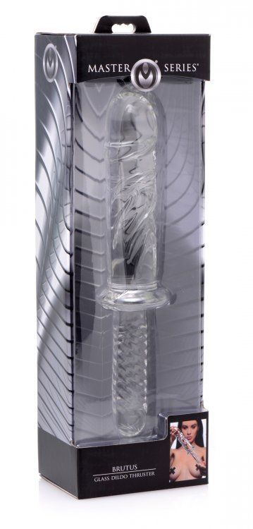Master Series - Glass Dildo Thuster - Clear photo-6