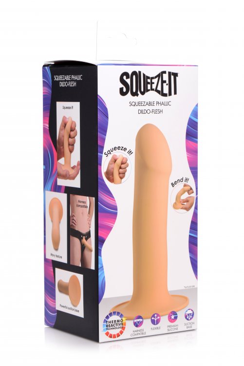 Squeeze it, bend it, shove it in! This state-of-the-art dong... Squeeze-It - Phallic Dildo - Flesh photo-9
