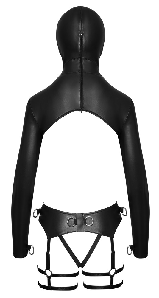 Bad Kitty - 拘束内衣套装 - 黑色 - 细码 照片