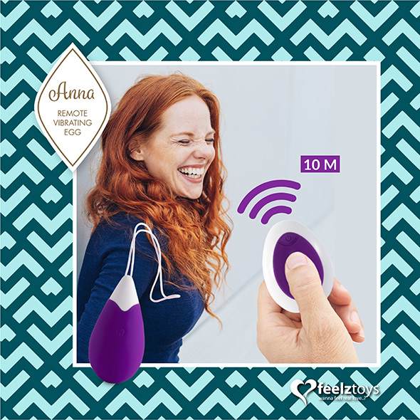 Are you daring enough to hand over your sensual control to y... FeelzToys - Anna Vibrating Egg Remote - Deep Purple photo-2