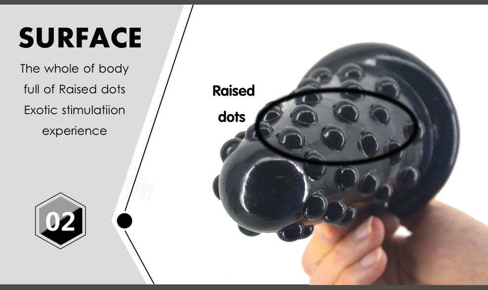 Stimulative anal plug massage tool, environmental healthy, e... FAAK - Stimulative Anal Plug - Black photo-5