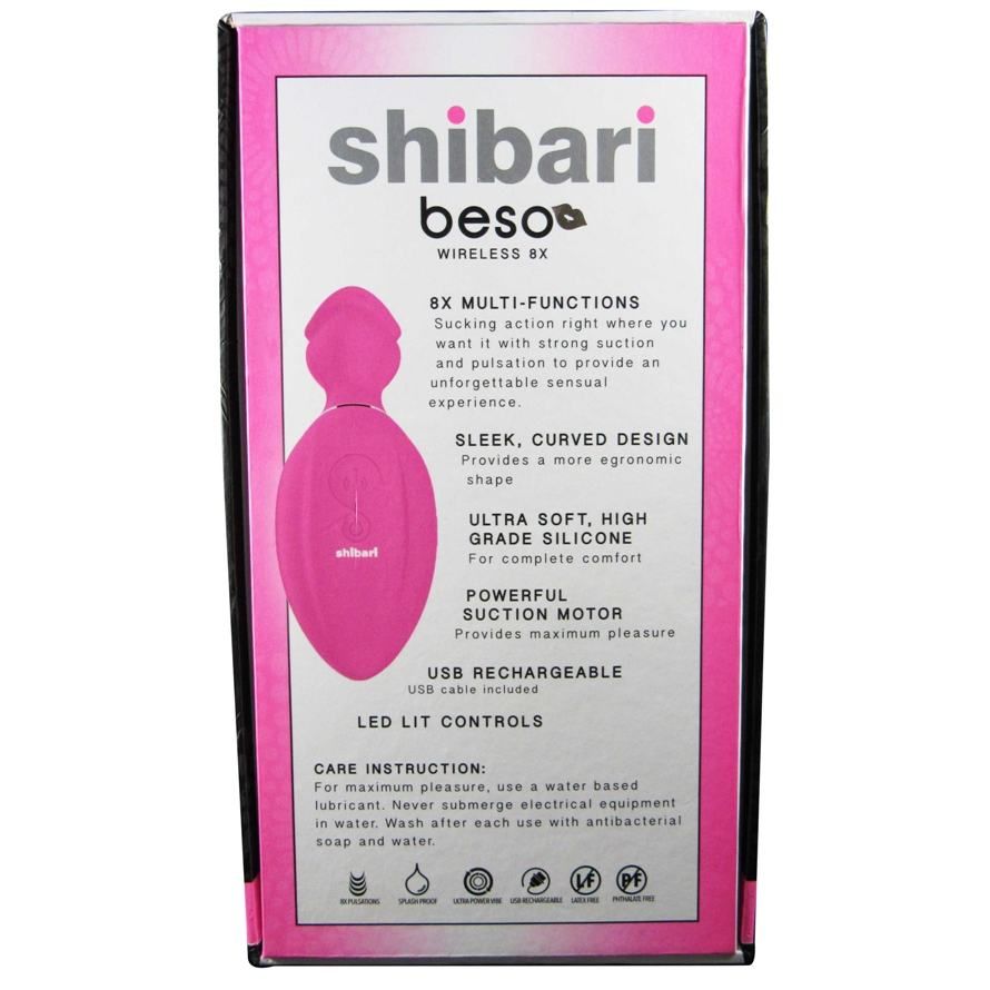 The Beso has eight different patterns to provide sucking act... Shibari - Beso Wireless Clitoral Stimulator - Pink photo-6