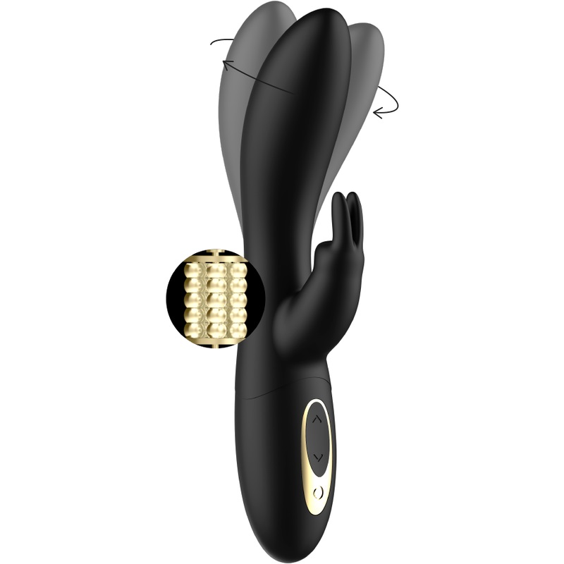 Enhance your hours of play with the erotic Ibiza Euphoric Sp... Ibiza - Rotating Rabbit Vibrator - Black photo-2