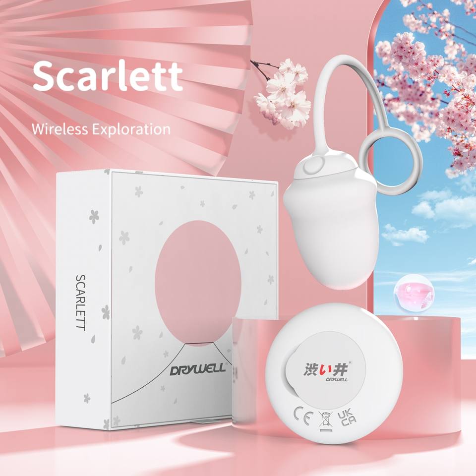 Wireless vibro egg with skin friendly touch feeling, smooth ... Drywell - Scarlett Vibro Egg - White photo-22