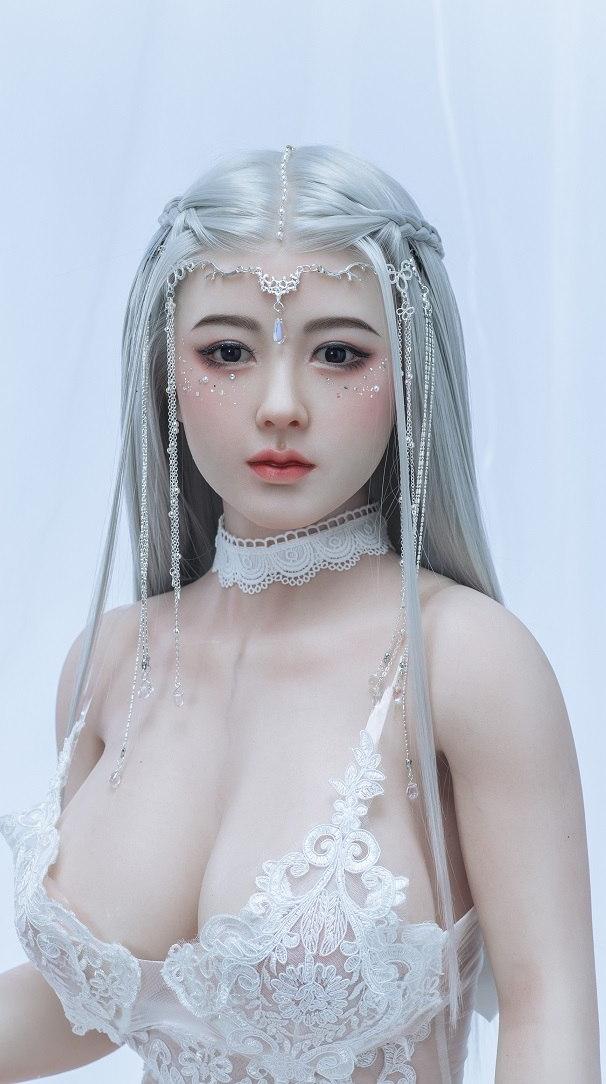 Jenna Japanese Realistic Sex Doll, White Hair, Ultra Soft Silicone 170 cm (5’6 ft) photo
