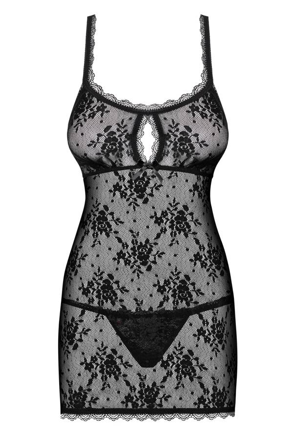 Let’s play a quick game… Close your eyes and imagine what yo... Obsessive - Behindy Babydoll & Thong - Black - L/XL photo-7