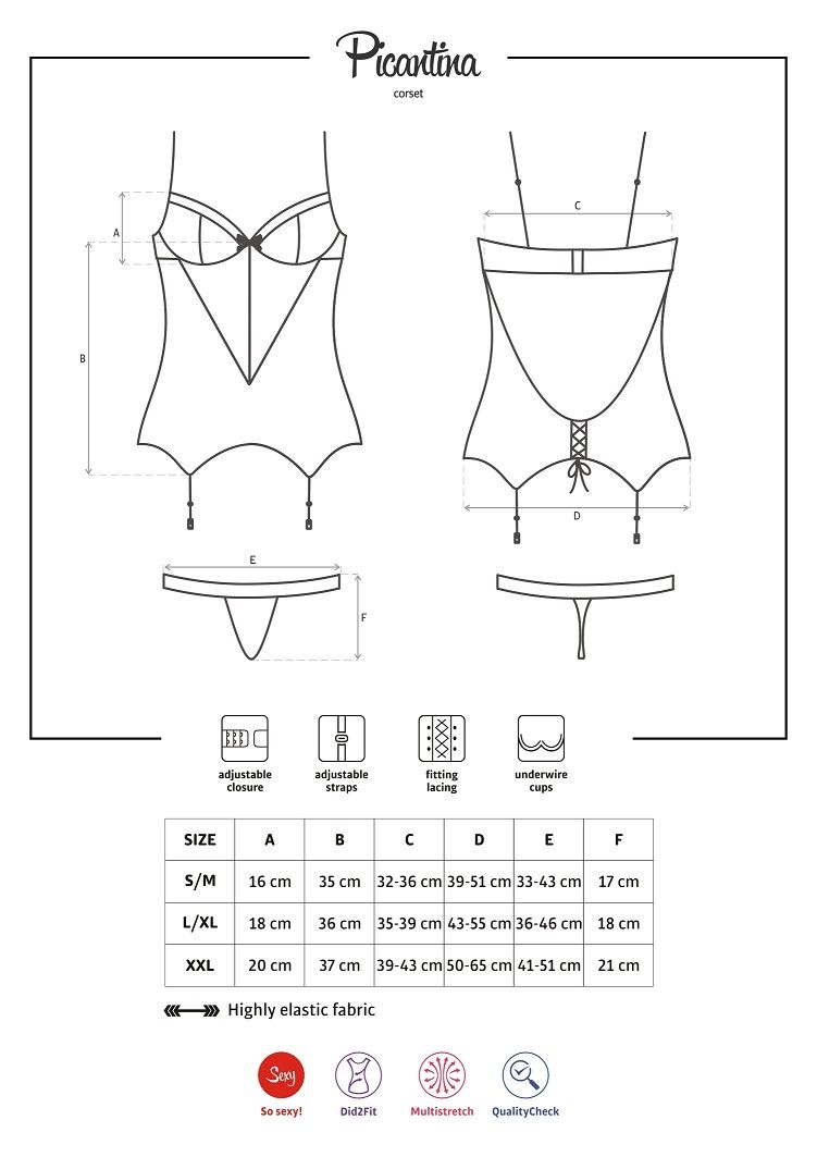 Obsessive - Picantina corset & thong - S/M photo-9