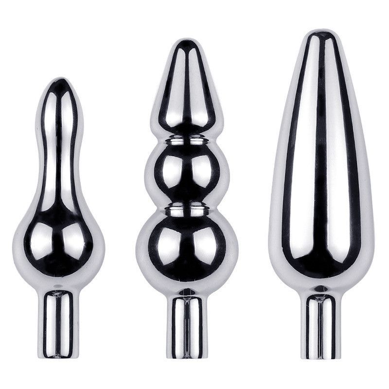 MT - Triple Anal Plug - Silver photo-4