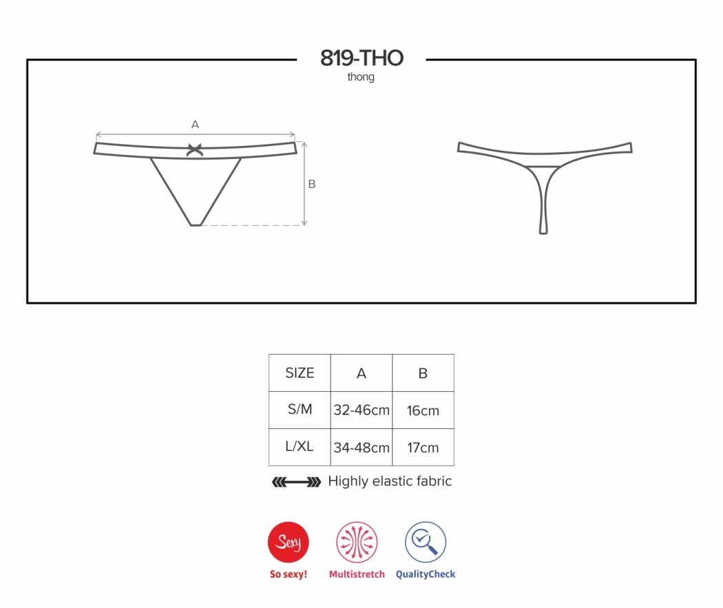 This cute, little thing has power to bring great pleasure. W... Obsessive - 819-THO-1 Thong - Black - L/XL photo-9