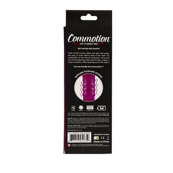 Get moving with Samba!
These smooth curves rotate and twist... Commotion - Samba Vibrator - Raspberry photo-9
