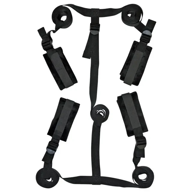 Sex&Mischief - Bed Bondage Restraint Kit - Black photo-4