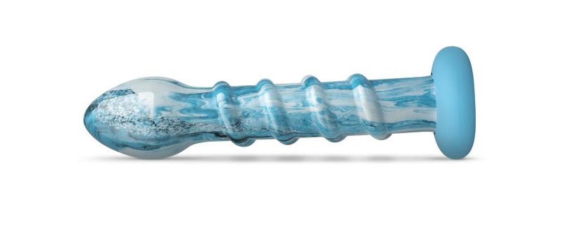 The Ocean dildos from the Gildo Collection are indispensable... Gildo - Ocean Wave Glass Dildo - Blue photo-3