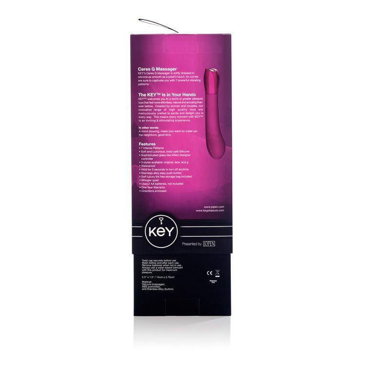 Key® by Jopen® - Ceres G-Spot offers gratification with a ca... Key - Ceres G spot Vibe – Pink photo-16