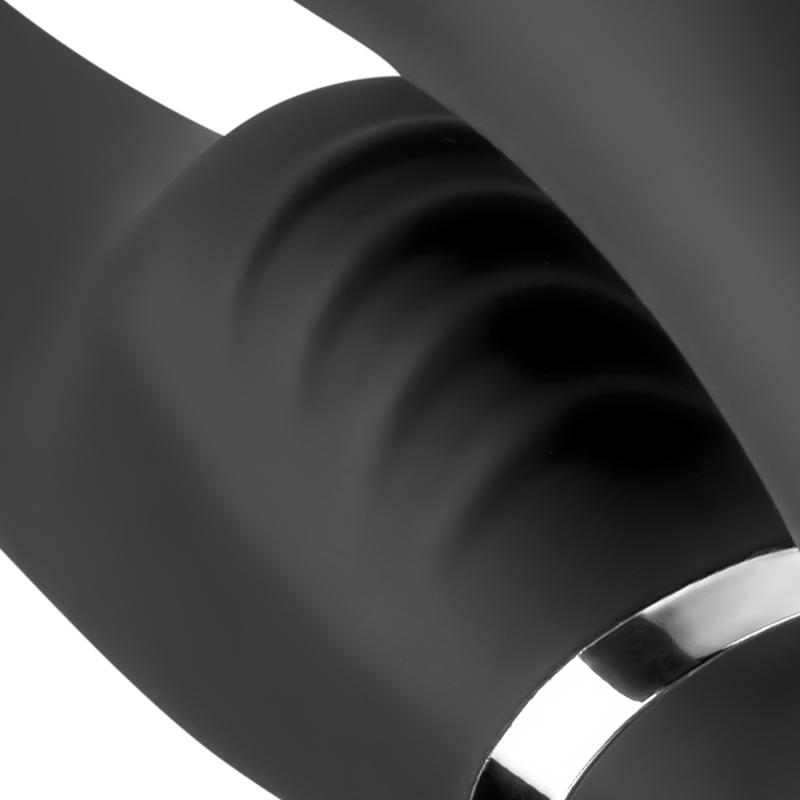 The Avery Strapless Strap-On dildo is enjoyable for both par... No-Parts - Avery Strapless Vibro Dildo 22cm - Black photo-10