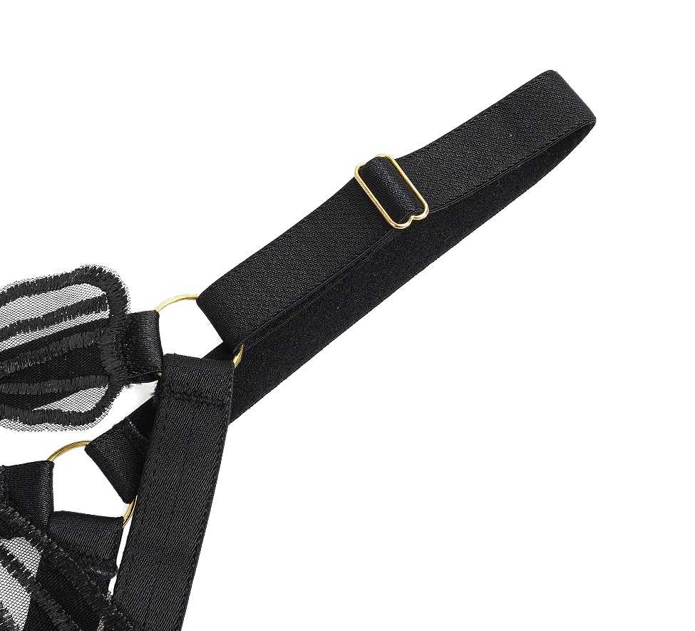 Ohyeah - Sexy Bow Bra Set - Black - M photo-11
