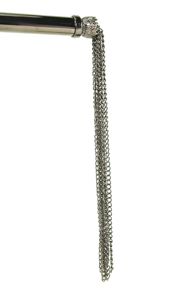 A gem-encrusted crown and gleaming handle with strands of de... Sportsheets - Midnight Jeweled Chain Tickler photo-5