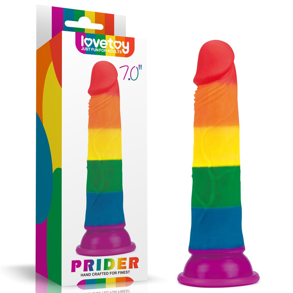 Lovetoy - 7" Prider Dildo - Rainbow photo-14