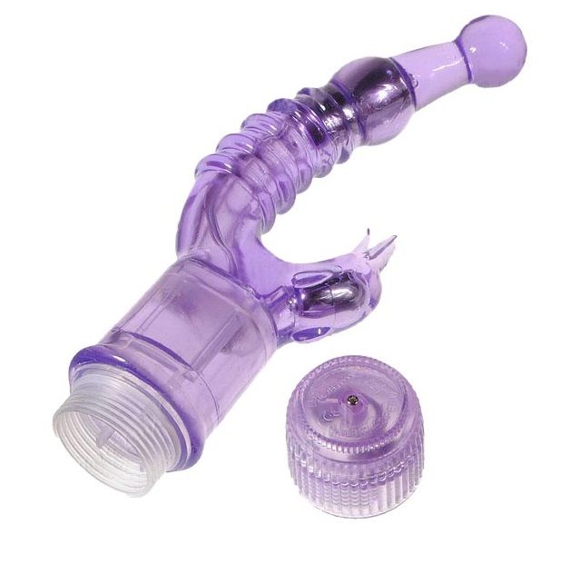 Use your waterproof Naughty Rabbit Vibrator in the tub, show... Aphrodisia - Naughty Dolphin Crystal Stimulator Vibe- Purple photo-16