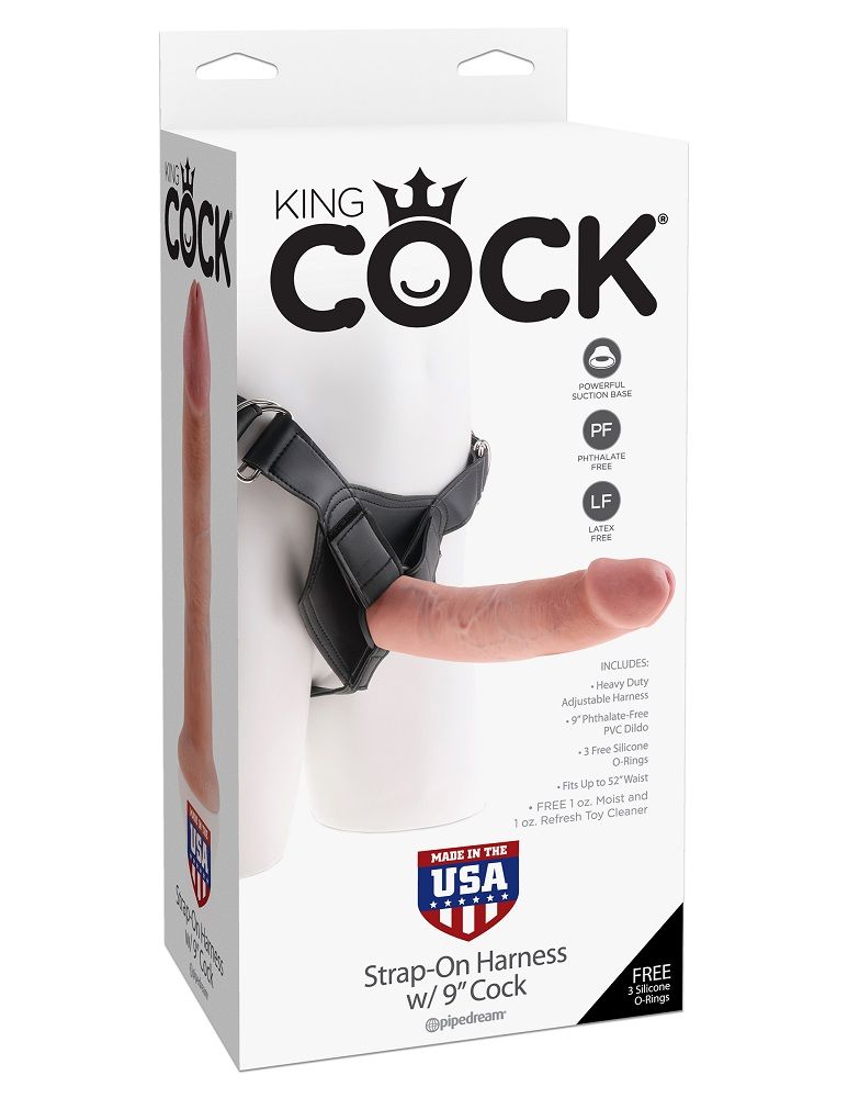 When you want your first strap-on to look and feel just like... King Cock - Strap-On Harness 9″ Cock - Flesh photo-8
