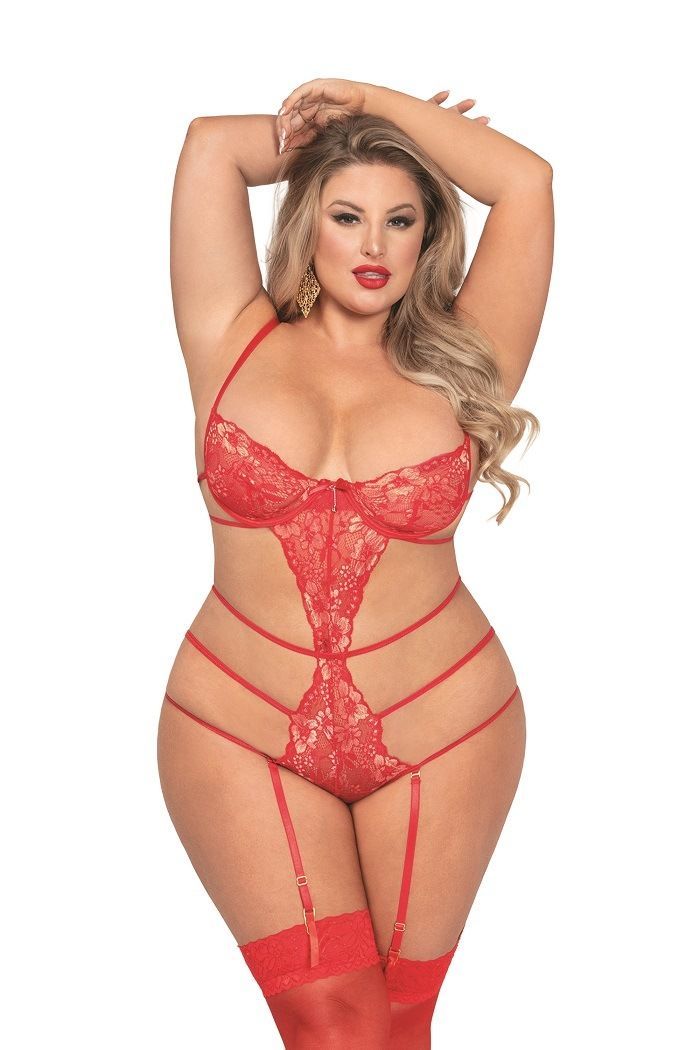 STM - Decadent Desires Teddy - Red - Queen Size photo